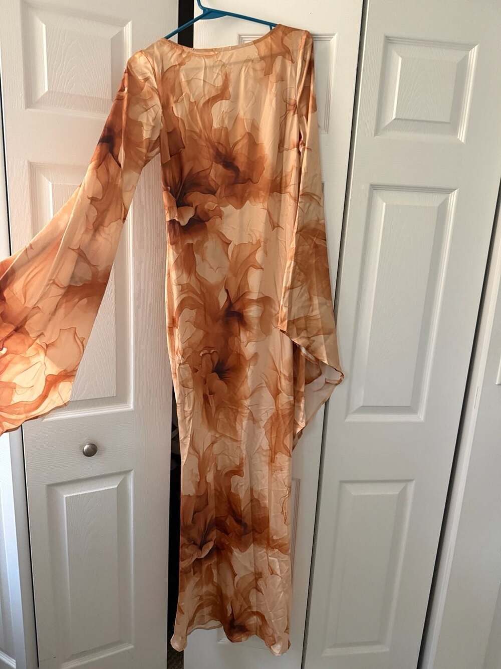 Long Sleeve Maxi Dress Orange